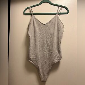 American Eagle Outfitters Light Gray Bodysuit